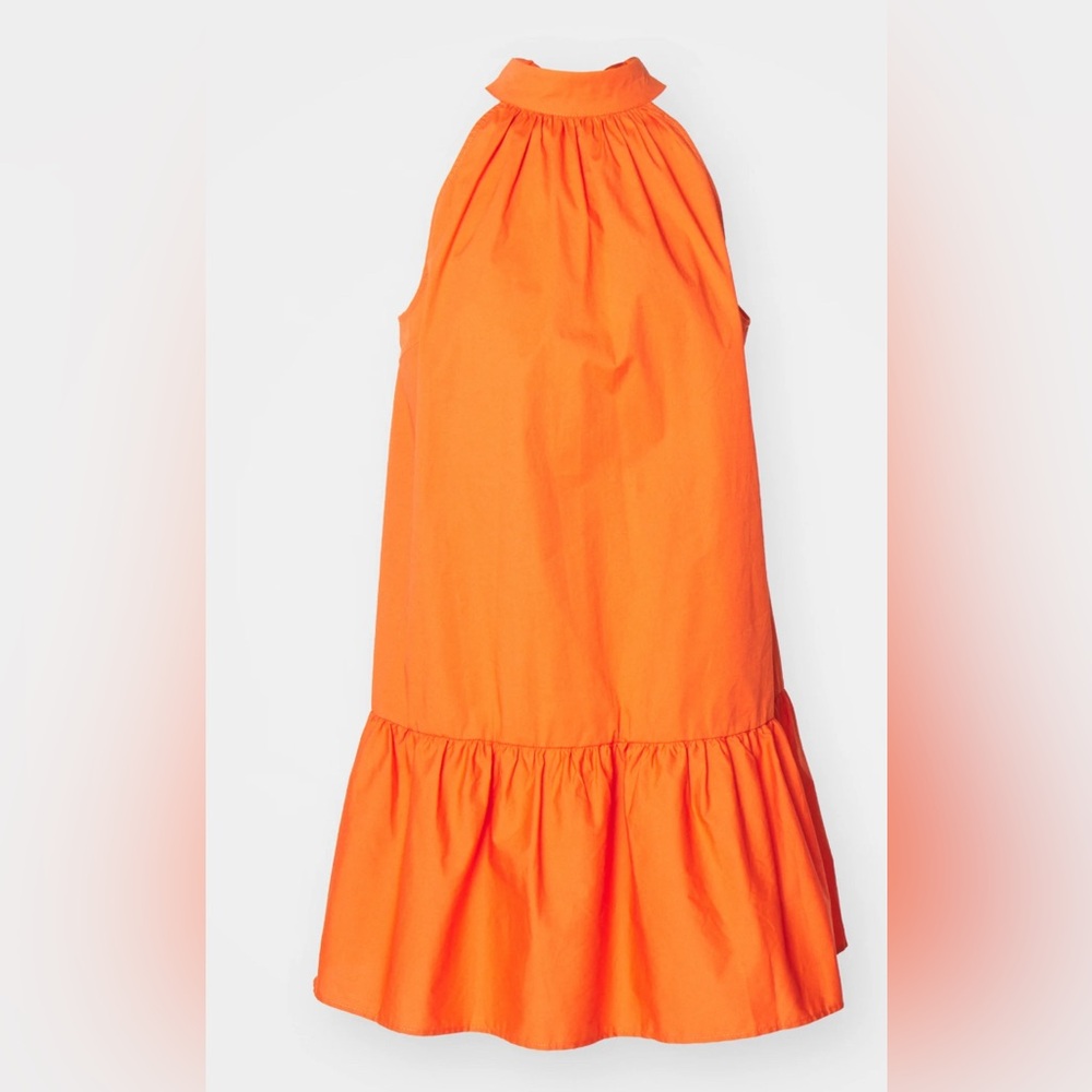 Staud mini Marlowe dress size small, in tangerine